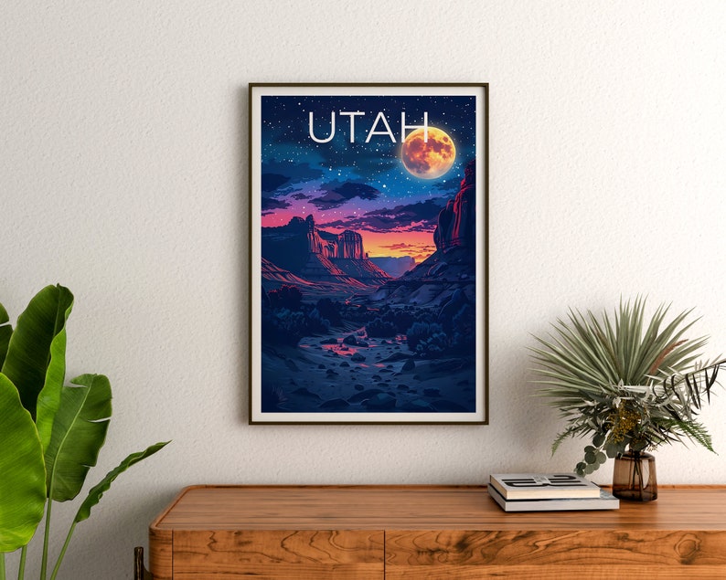 Utah Poster, Utah Druck, Wüste Poster, Outdoor-Druck, Utah Reise Poster, Utah Kunst, Canyonlands Poster