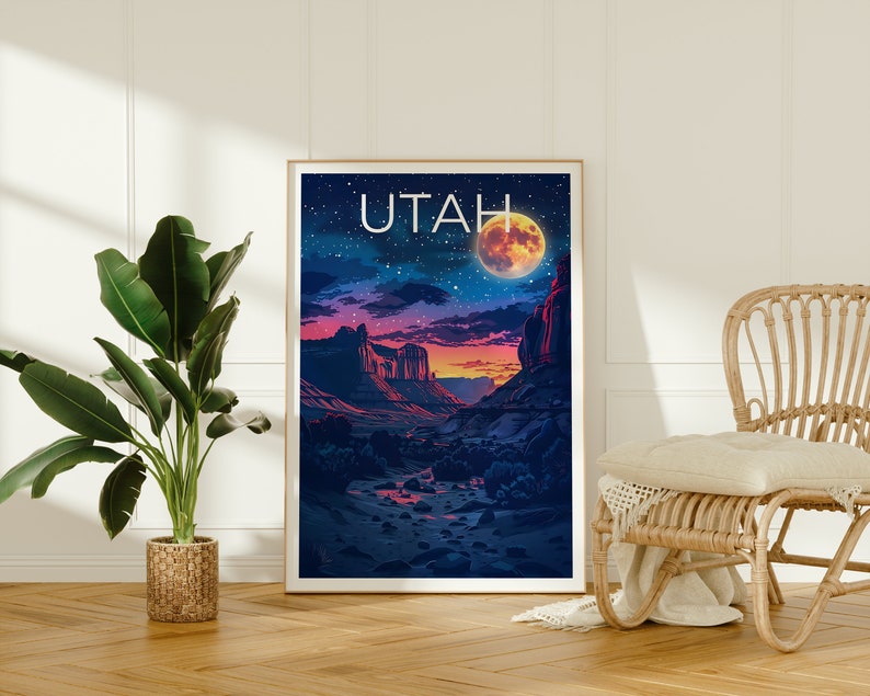Utah Poster, Utah Druck, Wüste Poster, Outdoor-Druck, Utah Reise Poster, Utah Kunst, Canyonlands Poster