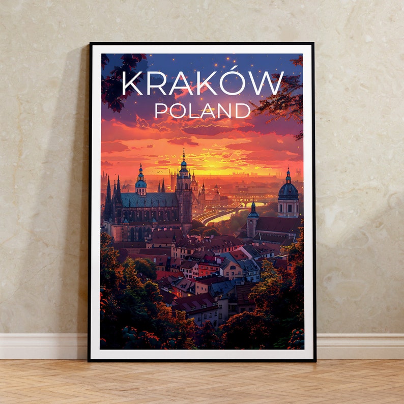Kraków Poster, Kraków Print, Poland Art, Krakow Poster, Poland Travel Poster, Krakow Print, Europe Poster