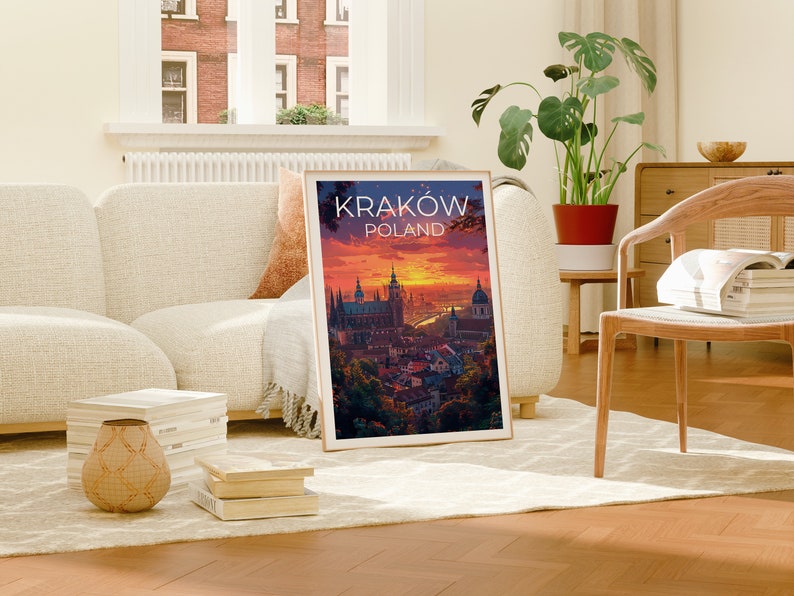 Kraków Poster, Kraków Print, Poland Art, Krakow Poster, Poland Travel Poster, Krakow Print, Europe Poster