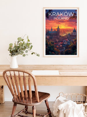 Kraków Poster, Kraków Print, Poland Art, Krakow Poster, Poland Travel Poster, Krakow Print, Europe Poster