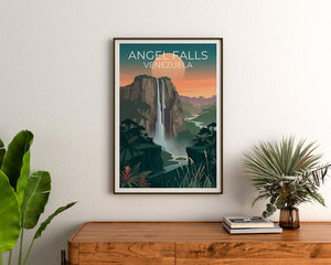 Angel Falls Poster - Venezuela Waterfall Wall Art Print