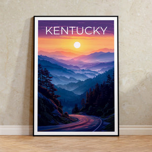 Affiche du Kentucky, Impression du Kentucky, Affiche des montagnes Cumberland, Impression de forêt, Affiche de voyage du Kentucky, Impression de Cumberland, Art du Kentucky