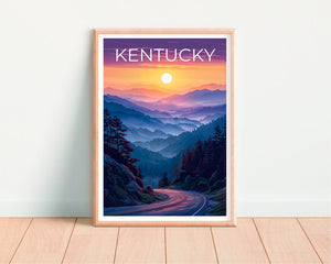 Affiche du Kentucky, Impression du Kentucky, Affiche des montagnes Cumberland, Impression de forêt, Affiche de voyage du Kentucky, Impression de Cumberland, Art du Kentucky