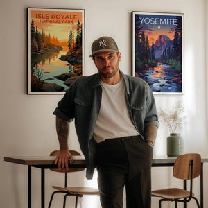 Isle Royale Travel Print Michigan Poster Forest Wall Art Great Lakes Illustration Isle Royale Poster Home Decor Birthday Gift