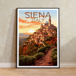Siena Travel Poster, Italy Wall Art, Italy Print, Siena Poster, Italy Poster, City Poster, Siena Art