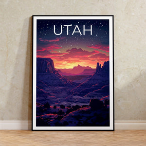 Affiche de l'Utah, Impression de l'Utah, Affiche du désert, Impression en plein air, Affiche de voyage de l'Utah, Art de l'Utah, Affiche de Capitol Reef