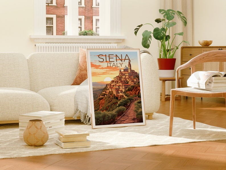 Siena Travel Poster, Italy Wall Art, Italy Print, Siena Poster, Italy Poster, City Poster, Siena Art