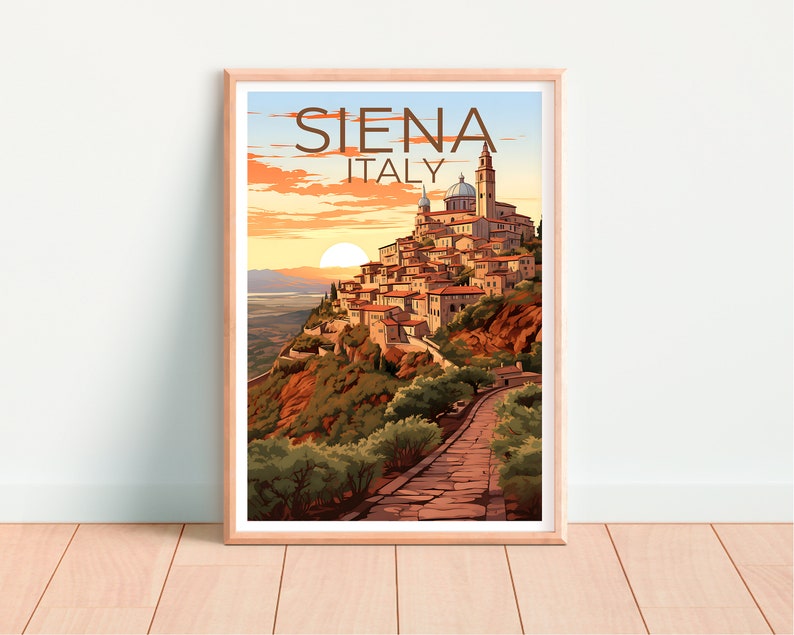 Siena Travel Poster, Italy Wall Art, Italy Print, Siena Poster, Italy Poster, City Poster, Siena Art