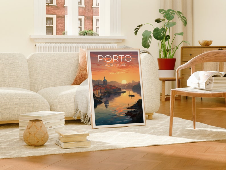 Porto Travel Poster, Portugal Wall Art, Portugal Print, Porto Poster, Portugal Poster, City Poster, Porto Art