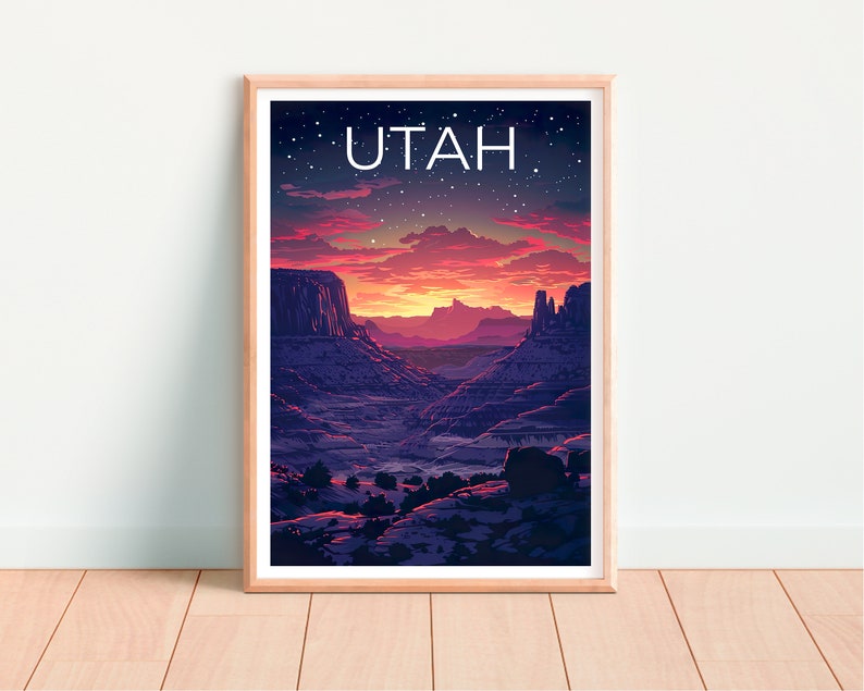 Affiche de l'Utah, Impression de l'Utah, Affiche du désert, Impression en plein air, Affiche de voyage de l'Utah, Art de l'Utah, Affiche de Capitol Reef