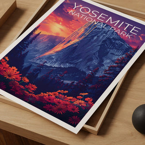 Affiche Yosemite, Impression Yosemite, Affiche El Capitan, Impression Californie, Affiche de voyage Yosemite, Art El Capitan, Art Yosemite