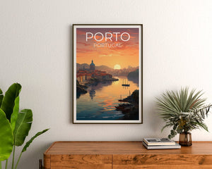Porto Travel Poster, Portugal Wall Art, Portugal Print, Porto Poster, Portugal Poster, City Poster, Porto Art