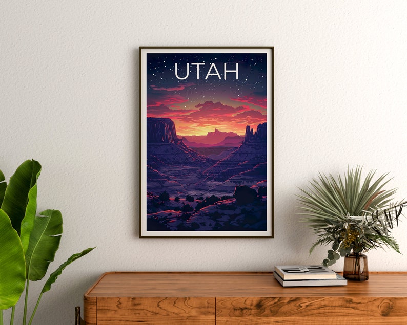 Affiche de l'Utah, Impression de l'Utah, Affiche du désert, Impression en plein air, Affiche de voyage de l'Utah, Art de l'Utah, Affiche de Capitol Reef