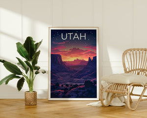 Affiche de l'Utah, Impression de l'Utah, Affiche du désert, Impression en plein air, Affiche de voyage de l'Utah, Art de l'Utah, Affiche de Capitol Reef