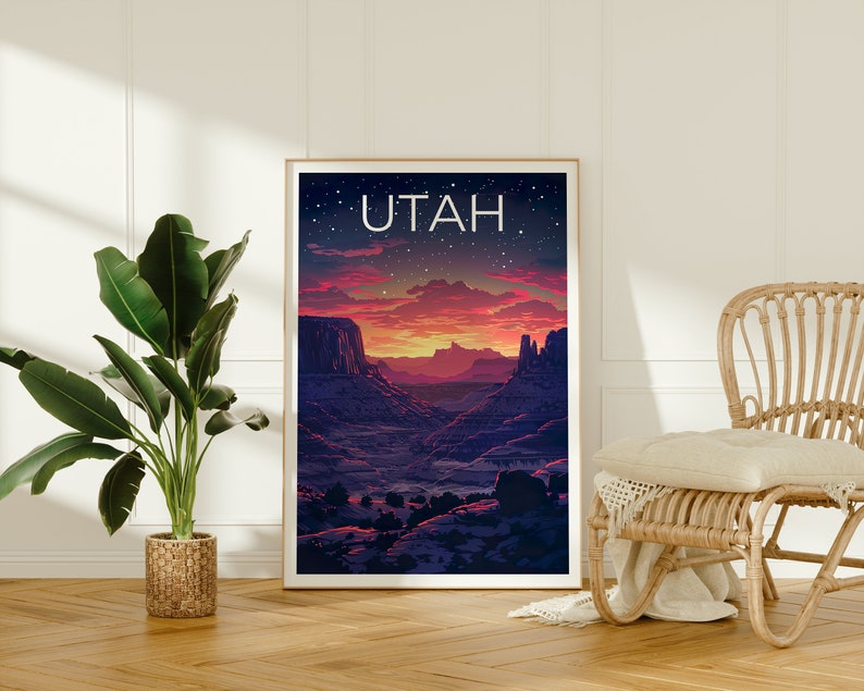Affiche de l'Utah, Impression de l'Utah, Affiche du désert, Impression en plein air, Affiche de voyage de l'Utah, Art de l'Utah, Affiche de Capitol Reef