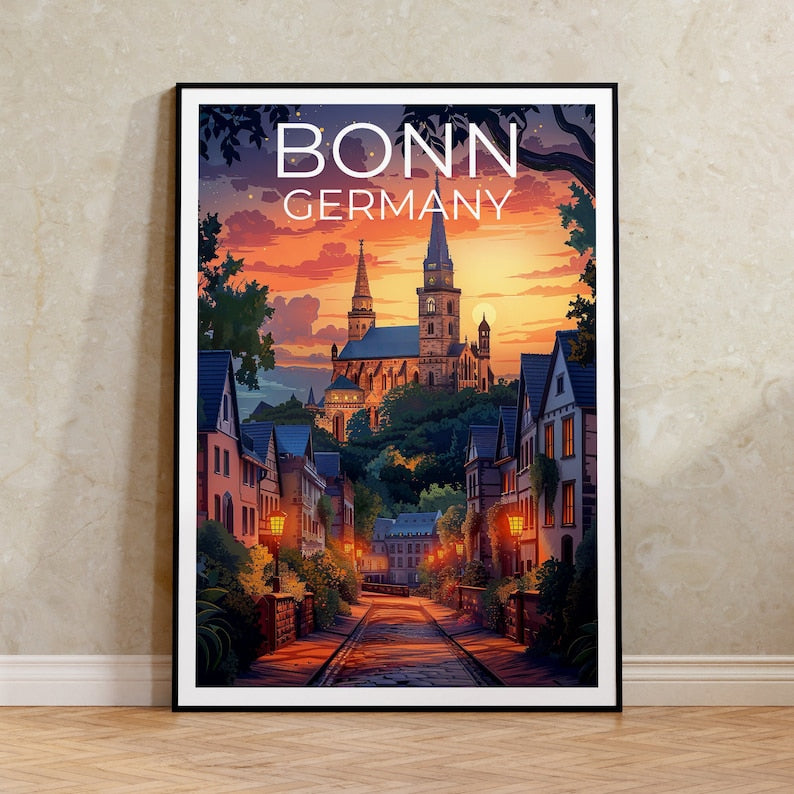 Bonn Poster, Bonn Print, Germany Poster, Germany Print, Bonn Travel Poster, Europe Poster, Bonn Art