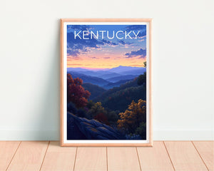 Affiche de voyage du Kentucky, art mural de la forêt, impression de forêt, affiche du Kentucky, affiche de la forêt, affiche de la nature, art du Kentucky