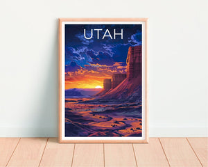 Utah Poster, Utah Druck, Wüste Poster, Sandstein Druck, Utah Reise Poster, Wüste Kunst, Utah Kunst
