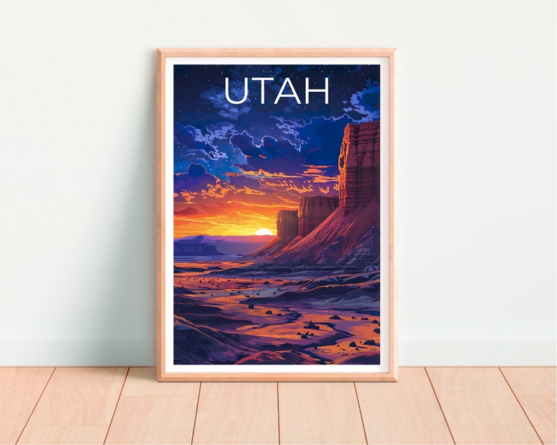 Utah Poster, Utah Druck, Wüste Poster, Sandstein Druck, Utah Reise Poster, Wüste Kunst, Utah Kunst