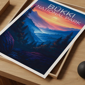 Bükki National Park Poster, Hungary Print, Hungary Poster, Forest Poster, Mountain Poster, Hungary Art, Hiking Poster