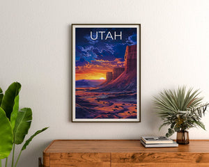 Utah Poster, Utah Druck, Wüste Poster, Sandstein Druck, Utah Reise Poster, Wüste Kunst, Utah Kunst