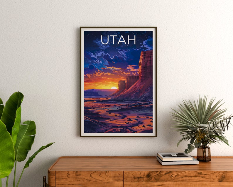 Utah Poster, Utah Druck, Wüste Poster, Sandstein Druck, Utah Reise Poster, Wüste Kunst, Utah Kunst