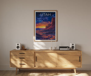 Utah Poster, Utah Druck, Wüste Poster, Sandstein Druck, Utah Reise Poster, Wüste Kunst, Utah Kunst