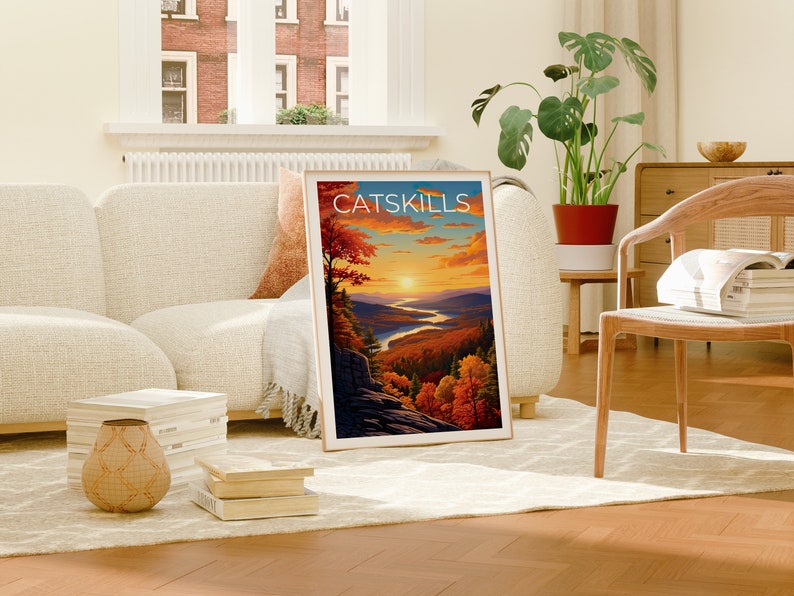 Affiche de voyage des montagnes Catskill, art mural Catskills, impression Catskills, affiche Catskills, affiche de New York, affiche de montagne, cadeau Catskills