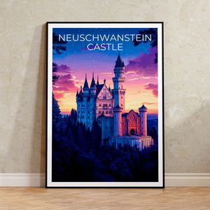 Neuschwanstein Castle Poster, Neuschwanstein Castle Print, Germany Poster, Germany Print, Germany Travel Poster, Neuschwanstein Castle Art