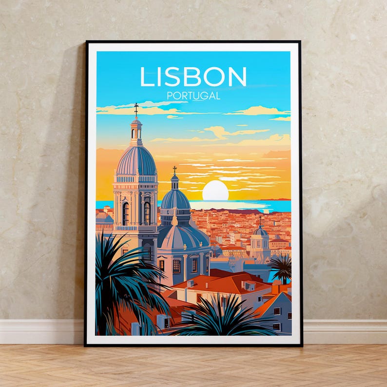 Lisbon Travel Poster, Portugal Wall Art, Portugal Print, Lisbon Poster, Lisbon Art, Europe Poster, Poster Art, Wall Decor