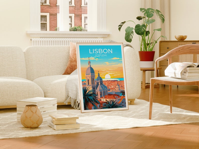 Lisbon Travel Poster, Portugal Wall Art, Portugal Print, Lisbon Poster, Lisbon Art, Europe Poster, Poster Art, Wall Decor