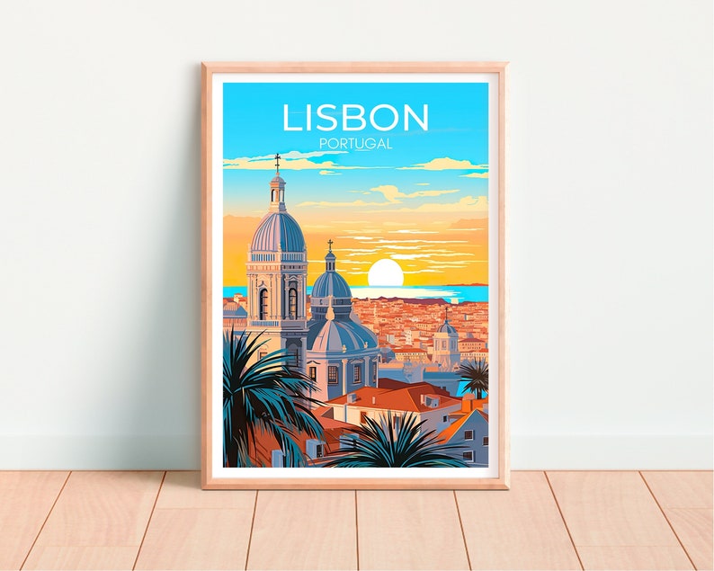 Lisbon Travel Poster, Portugal Wall Art, Portugal Print, Lisbon Poster, Lisbon Art, Europe Poster, Poster Art, Wall Decor
