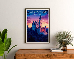 Neuschwanstein Castle Poster, Neuschwanstein Castle Print, Germany Poster, Germany Print, Germany Travel Poster, Neuschwanstein Castle Art