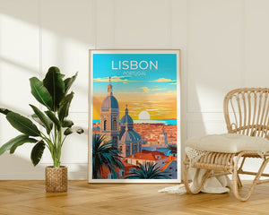 Lisbon Travel Poster, Portugal Wall Art, Portugal Print, Lisbon Poster, Lisbon Art, Europe Poster, Poster Art, Wall Decor