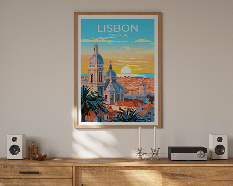 Lisbon Travel Poster, Portugal Wall Art, Portugal Print, Lisbon Poster, Lisbon Art, Europe Poster, Poster Art, Wall Decor
