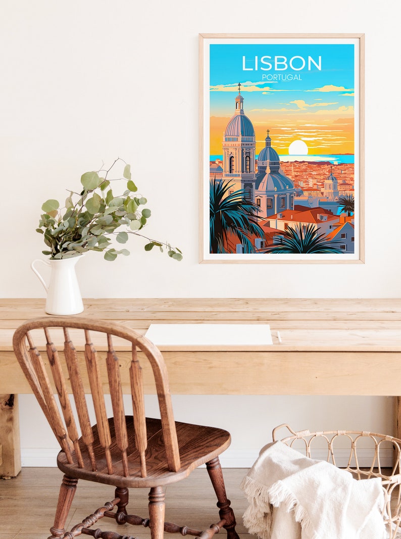 Lisbon Travel Poster, Portugal Wall Art, Portugal Print, Lisbon Poster, Lisbon Art, Europe Poster, Poster Art, Wall Decor
