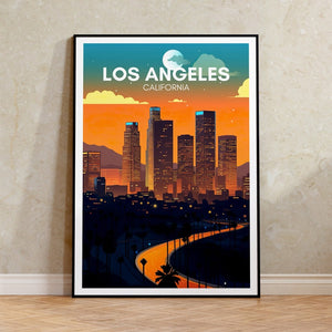 Los Angeles Poster, California Wall Art, Los Angeles Print, Los Angeles Travel Poster, LA Art, City Poster, Poster Art, Wall Decor
