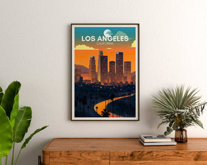 Los Angeles Poster, California Wall Art, Los Angeles Print, Los Angeles Travel Poster, LA Art, City Poster, Poster Art, Wall Decor