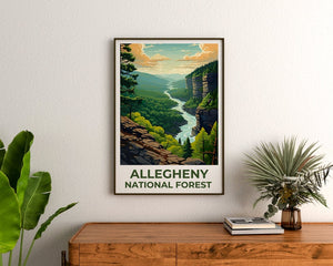 Allegheny Forest Travel Poster, Pennsylvania Wall Art, Pennsylvania Print, Allegheny Poster, Pennsylvania Poster, Nature Poster
