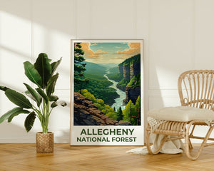 Allegheny Forest Travel Poster, Pennsylvania Wall Art, Pennsylvania Print, Allegheny Poster, Pennsylvania Poster, Nature Poster