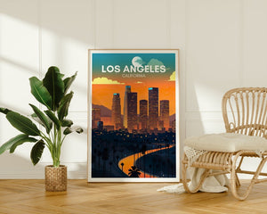 Los Angeles Poster, California Wall Art, Los Angeles Print, Los Angeles Travel Poster, LA Art, City Poster, Poster Art, Wall Decor