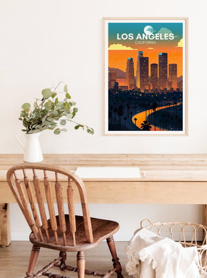 Los Angeles Poster, California Wall Art, Los Angeles Print, Los Angeles Travel Poster, LA Art, City Poster, Poster Art, Wall Decor