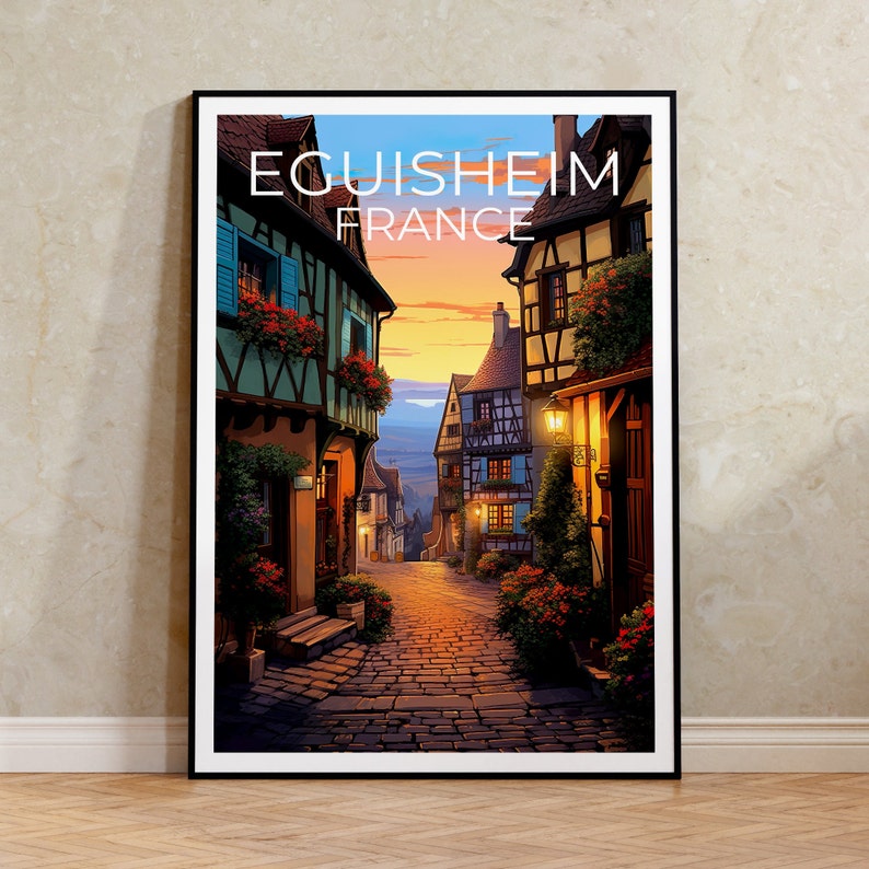Eguisheim Poster, France Print, France Art, Eguisheim Print, Eguisheim Travel Poster, Europe Poster, Eguisheim Wall Art