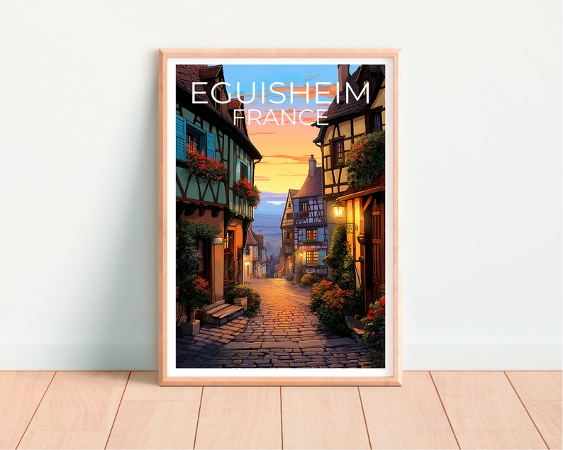 Eguisheim Poster, France Print, France Art, Eguisheim Print, Eguisheim Travel Poster, Europe Poster, Eguisheim Wall Art