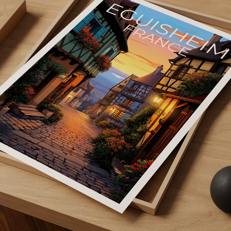 Eguisheim Poster, France Print, France Art, Eguisheim Print, Eguisheim Travel Poster, Europe Poster, Eguisheim Wall Art