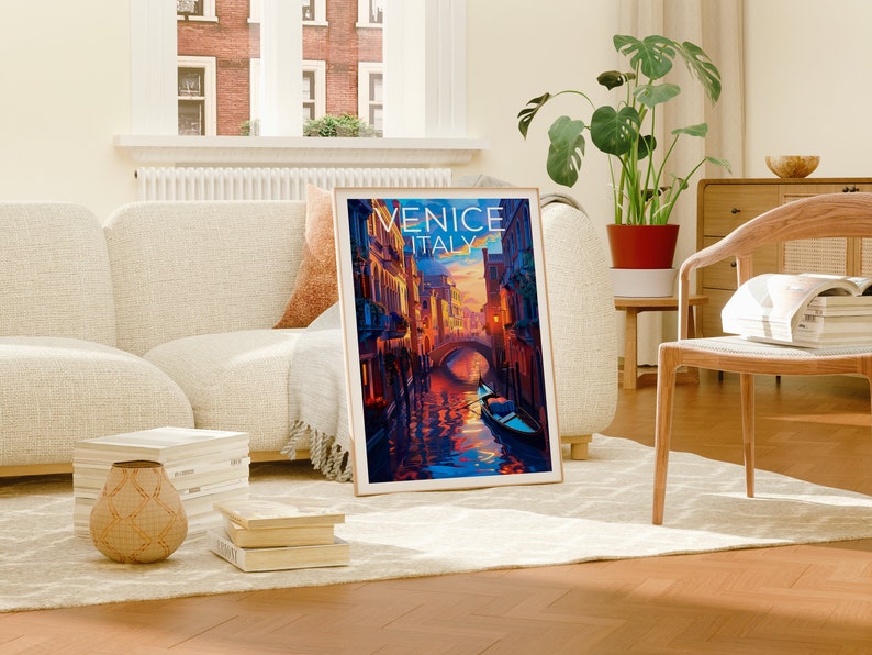 Venice Poster, Venice Print, Italy Poster, Italy Print, Venice Gondola Travel Poster, Italy Art, Venice Art