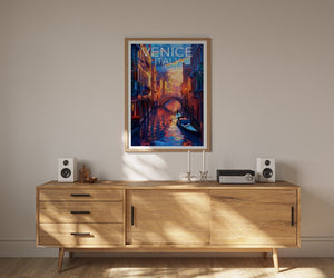 Venice Poster, Venice Print, Italy Poster, Italy Print, Venice Gondola Travel Poster, Italy Art, Venice Art