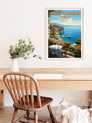 Lake Garda Travel Poster, Italy Wall Art, Italy Print, Lake Garda Poster, Italy Poster, Nature Poster, Lake Garda Art