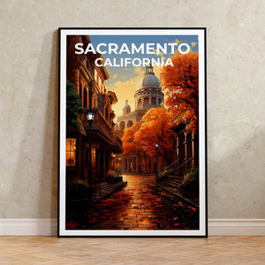 Sacramento Travel Poster, California Wall Art, California Print, Sacramento Poster, California Poster, City Poster, Sacramento Art